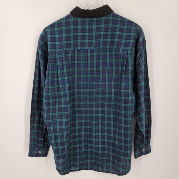 BSA Shirt Womens Large Plaid Blue Green Embroidered School Patches Teacher - Picture 6 of 12